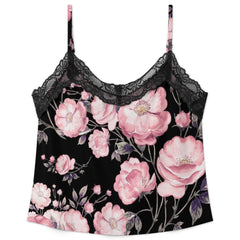 ETC Pink Peonies Milk Silk PJ Set