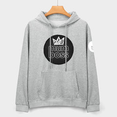 ETC Mum Boss Grey Cotton Hoodie