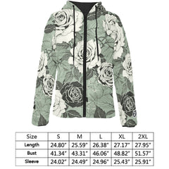 ETC Green Floral Hooded Puffer