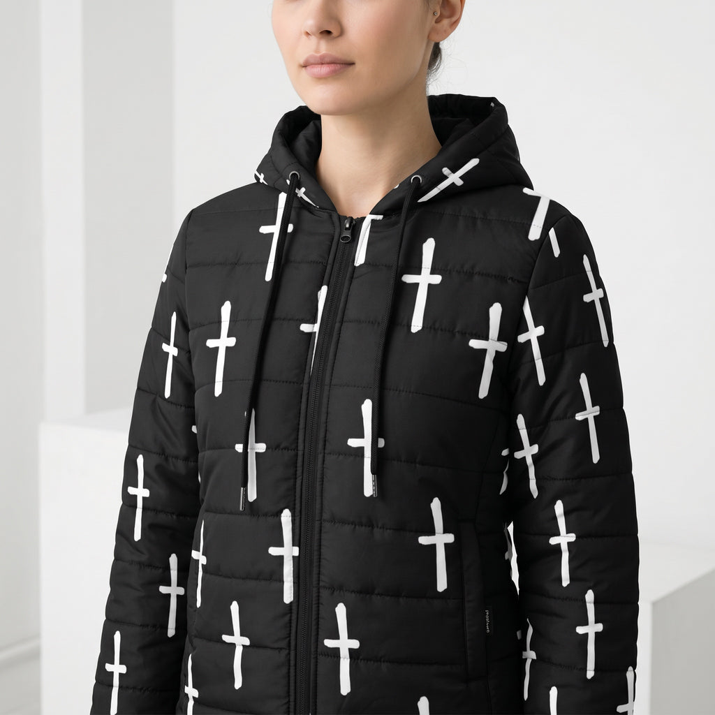 ETC 't' Winter Hooded Puffer Jacket