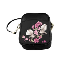 ETC Black Floral Fantail Sling Bag