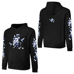 ETC Black Hummingbird Silhouette Cotton Hoodie