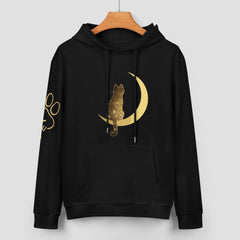 ETC Galaxy Cat Cotton Black Hoodie