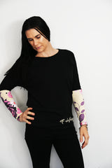 FLORAL POWER HOURS BATWING TEE *Second Shipment