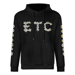 ETC Daisy Black Cotton Hoodie