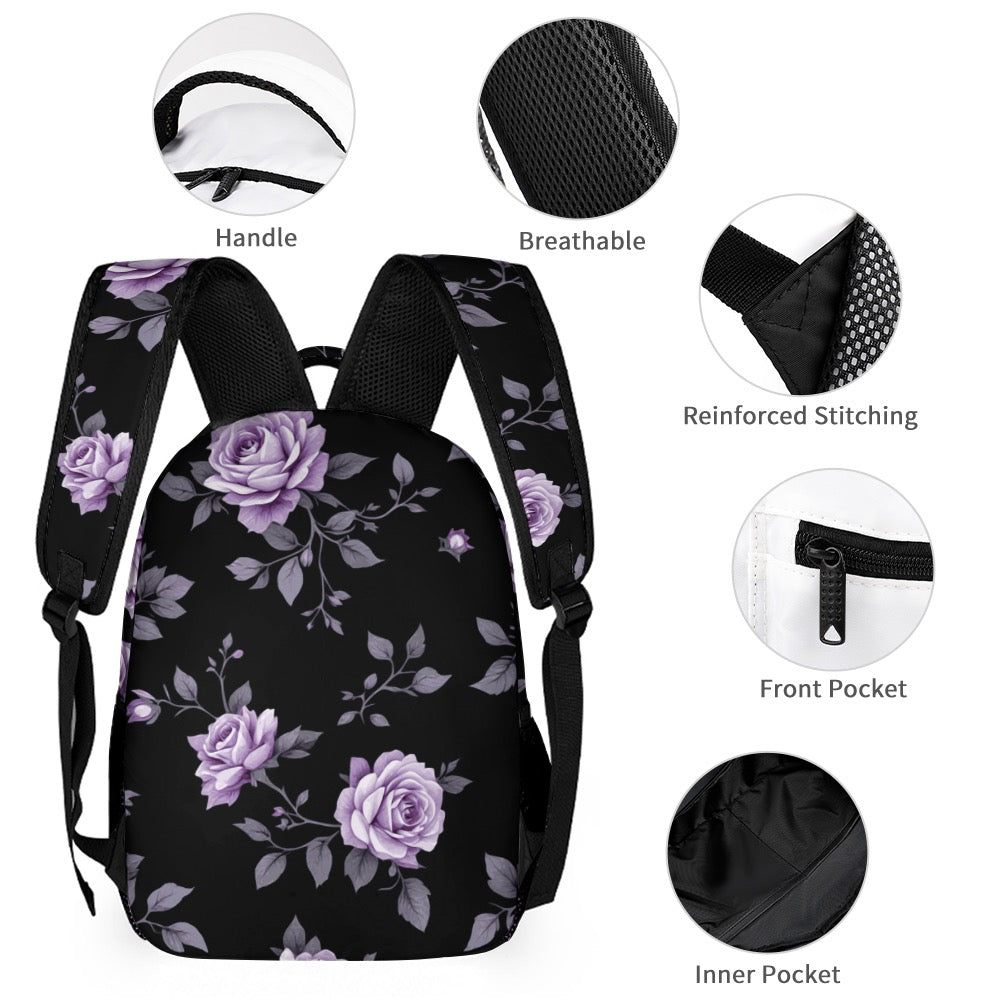 ETC Fleur Violettes Back Pack Set