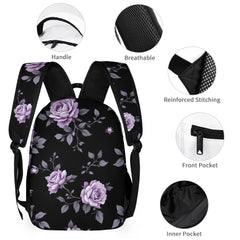 ETC Fleur Violettes Back Pack Set