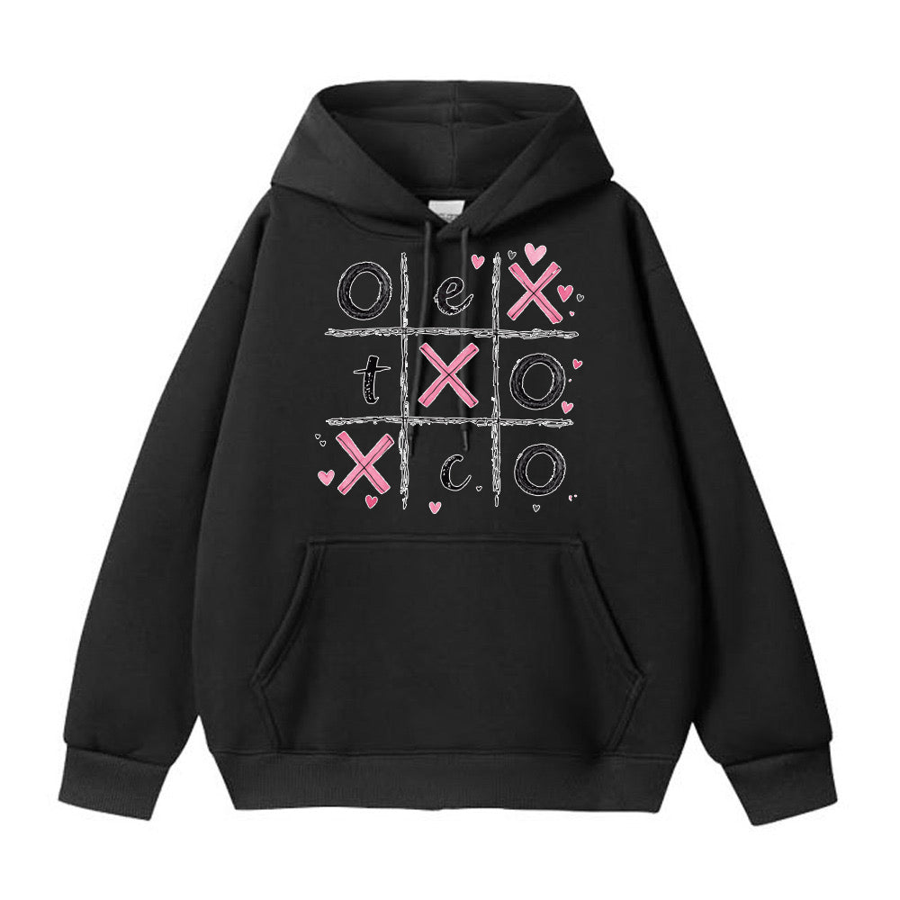 ETC Ex's & O's Minx Fleece Black Hoodie