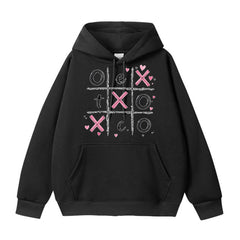 ETC Ex's & O's Minx Fleece Black Hoodie