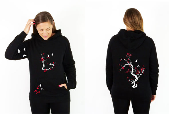 ETC Custom Red Cherry Blossom Hoodie