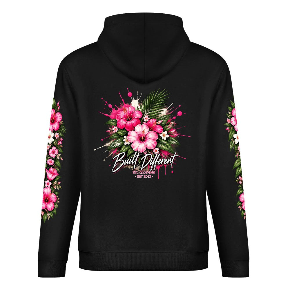 ETC Built Different Floral Cotton Hoodie
