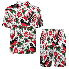 ETC Christmas Fantail Mens Silk PJs
