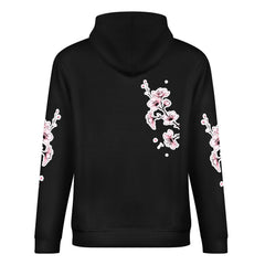ETC Black - Pink Blossom Cotton Hoodie