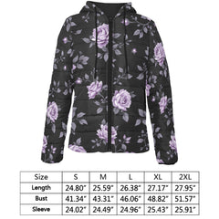 ETC Fleur Violette Hooded Puffer Jacket