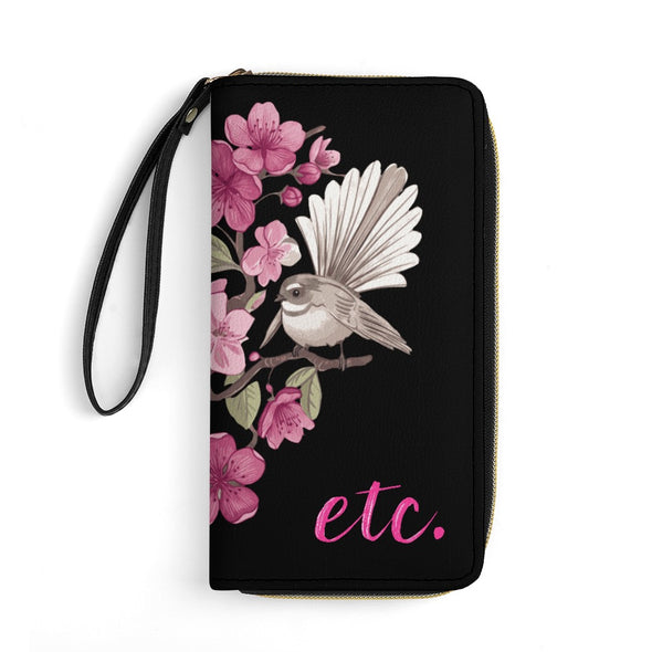 ETC Black Floral Fantail Wallet
