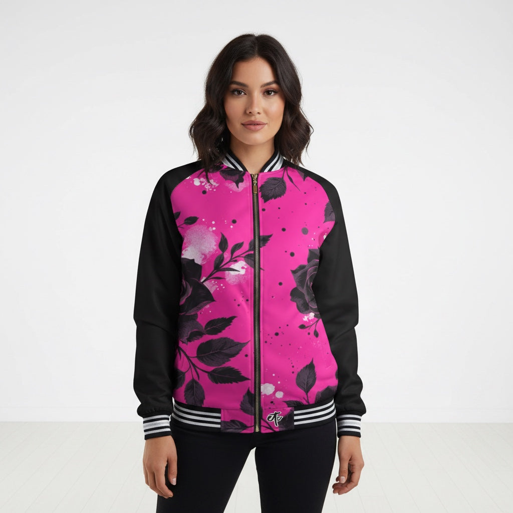 ETC Pink Noir Bomber Jacket