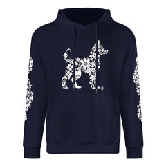ETC Floral Dog Navy Cotton Dog Hoodie