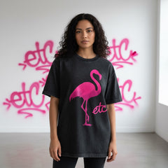 ETC Pink Flamingo Vintage Wash Tee