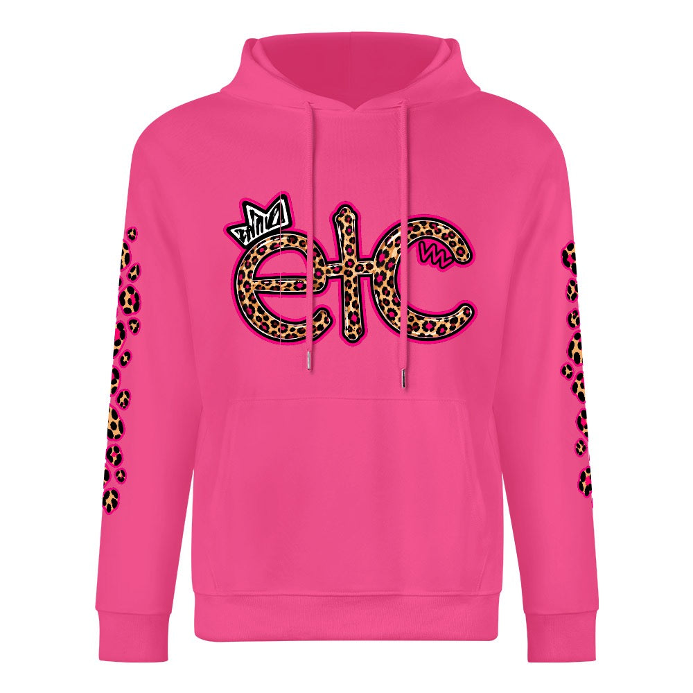 ETC Leopard Pink Cotton Hoodie