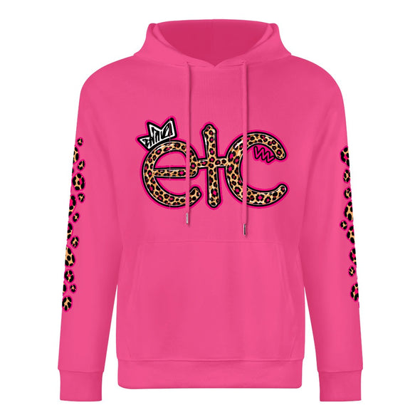 ETC Leopard Pink Cotton Hoodie