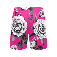 ETC Hot Pink Monochrome Floral Board Shorts