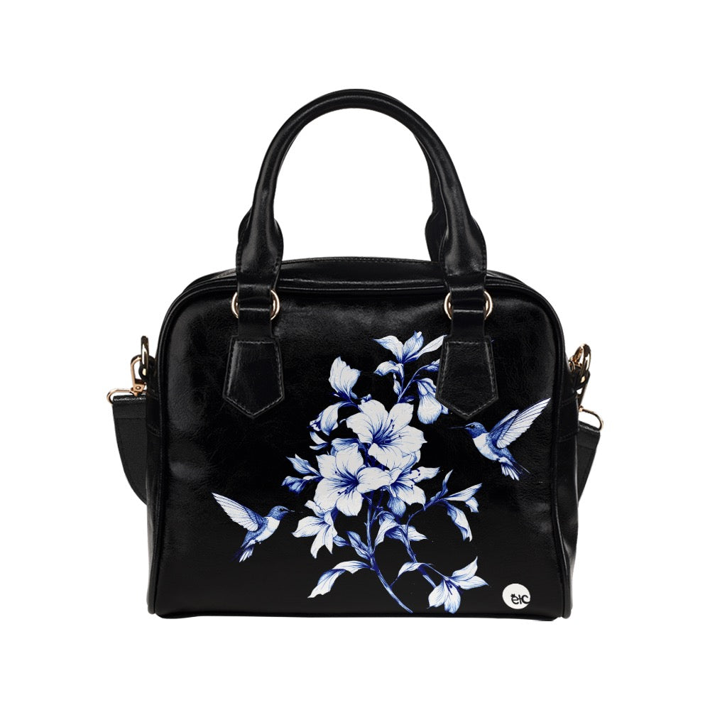 ETC Black Hummingbird Silhouette Handbag