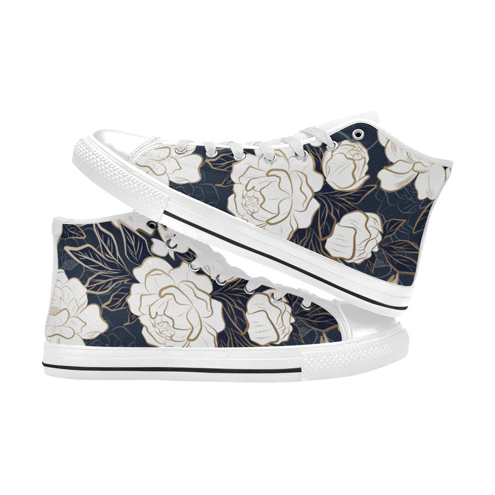 ETC Summer Peonies High Top Canvas Sneakers