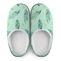 ETC Mint Feather Cotton Slippers