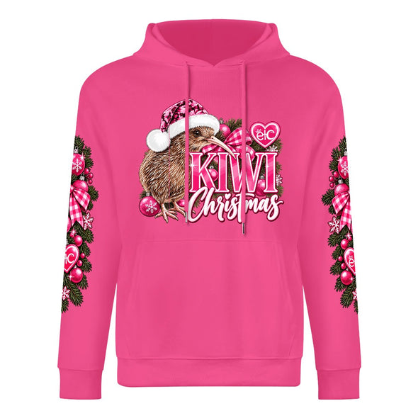ETC Kiwi Christmas Pink Cotton Hoodie