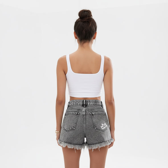 ETC High Waist Crown Denim Shorts