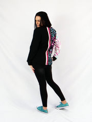 ETC Teal Leopard Fleece Crew