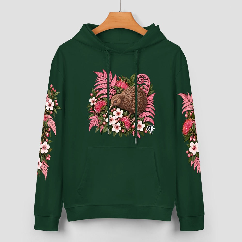 ETC Pink Fern Kiwi Limited Edition Forest Green Hoodie