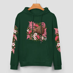 ETC Pink Fern Kiwi Limited Edition Forest Green Hoodie