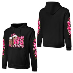 ETC Kiwi Christmas Black Cotton Hoodie