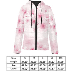 ETC Pink Floral Bloom Puffer Jacket