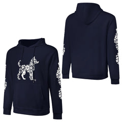 ETC Floral Dog Navy Cotton Dog Hoodie
