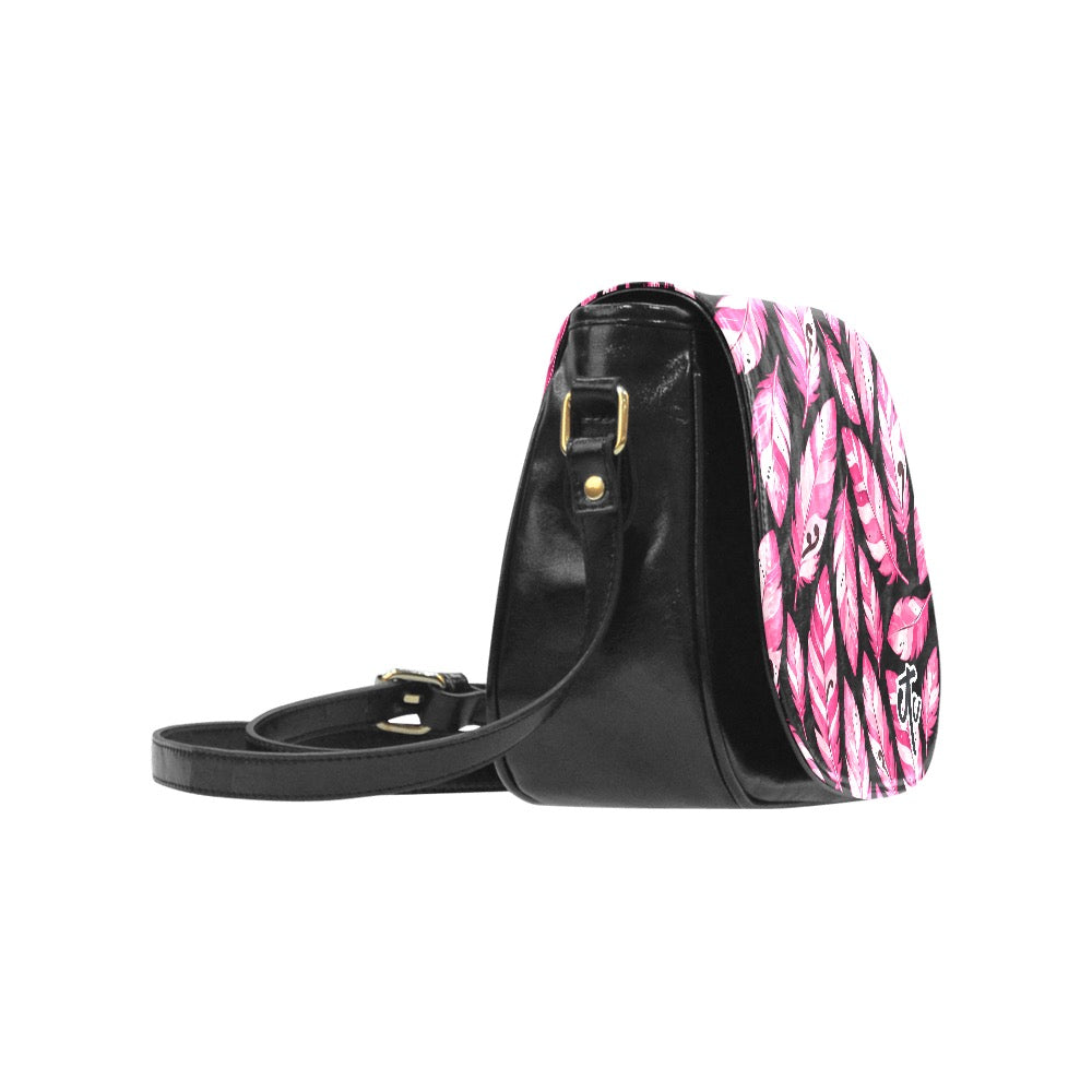 ETC Limited Edition Pink Feather Saddle Bag