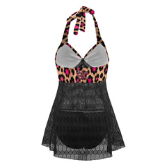 ETC Mesh Cover Leopard Swim Suit