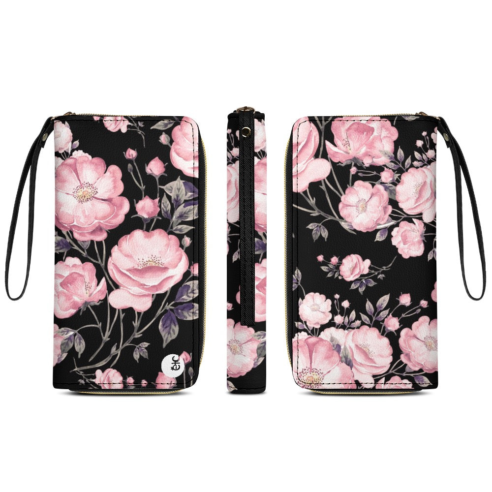 ETC Pink Peonies PU Leather Wallet