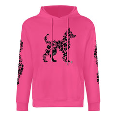 ETC Floral Dog Pink Cotton Hoodie