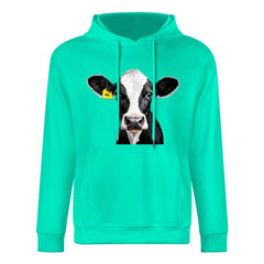 ETC Friesian Cow Mint Cotton Hoodie