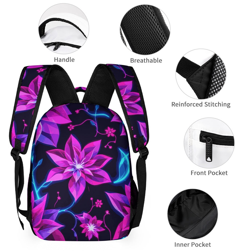 Neon Floral Back Pack Set