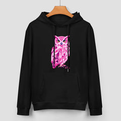 ETC Pink Owl Cotton Hoodie
