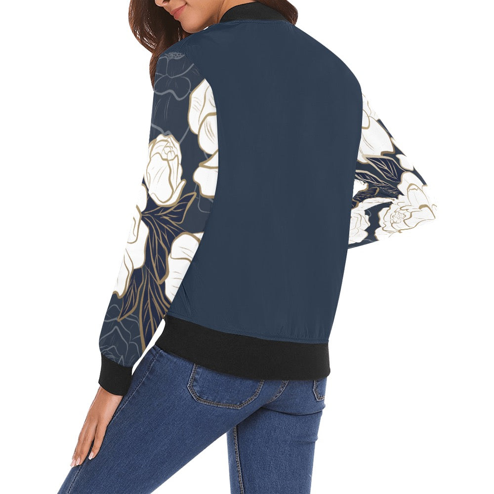 ETC Summer Peonies Bomber Jacket