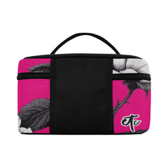 ETC Hot Pink Monochrome Floral Makeup Bag