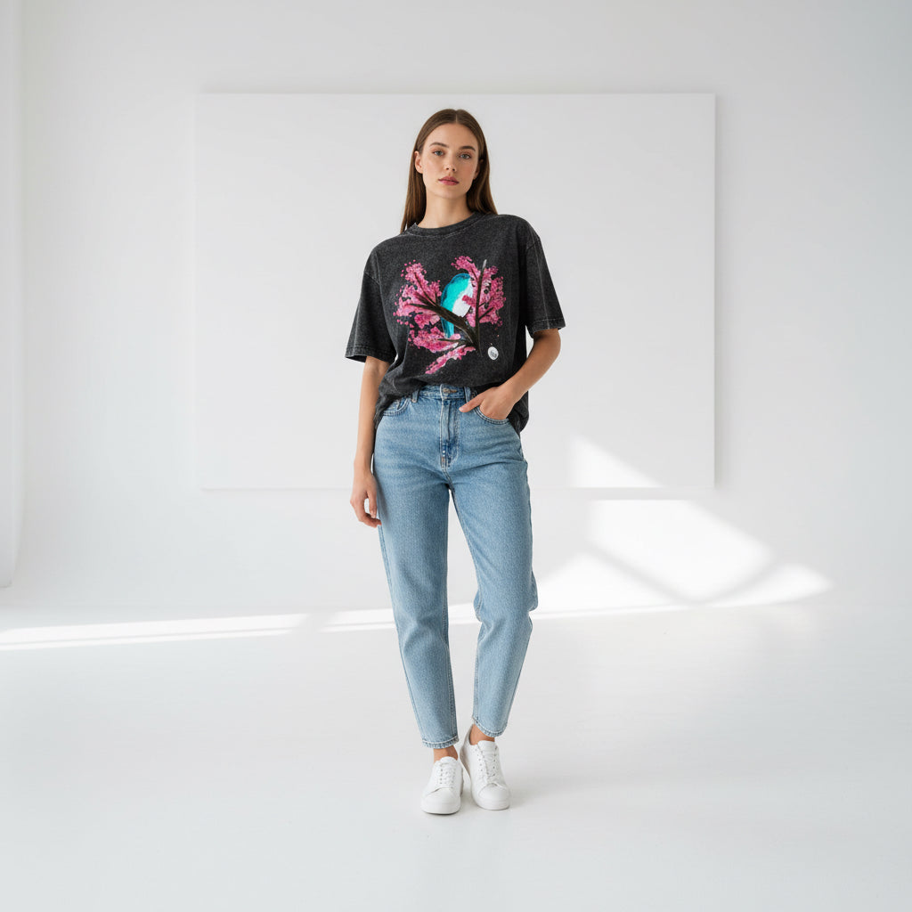 ETC Cherry Bird Vintage Wash Tee