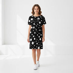 ETC White Circles Tee Dress