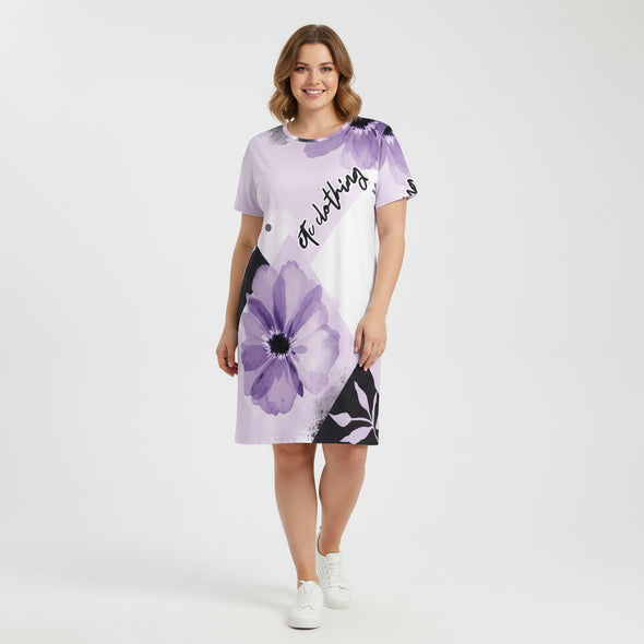 ETC Floral Block Tee Dress