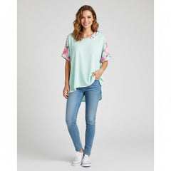 ETC Chiffon Summer Hooded Mint Tee