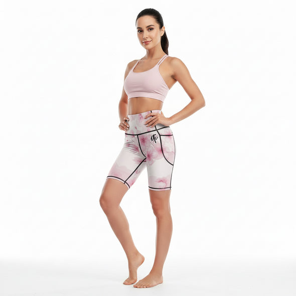 ETC Pink Floral Bloom Short Leggings